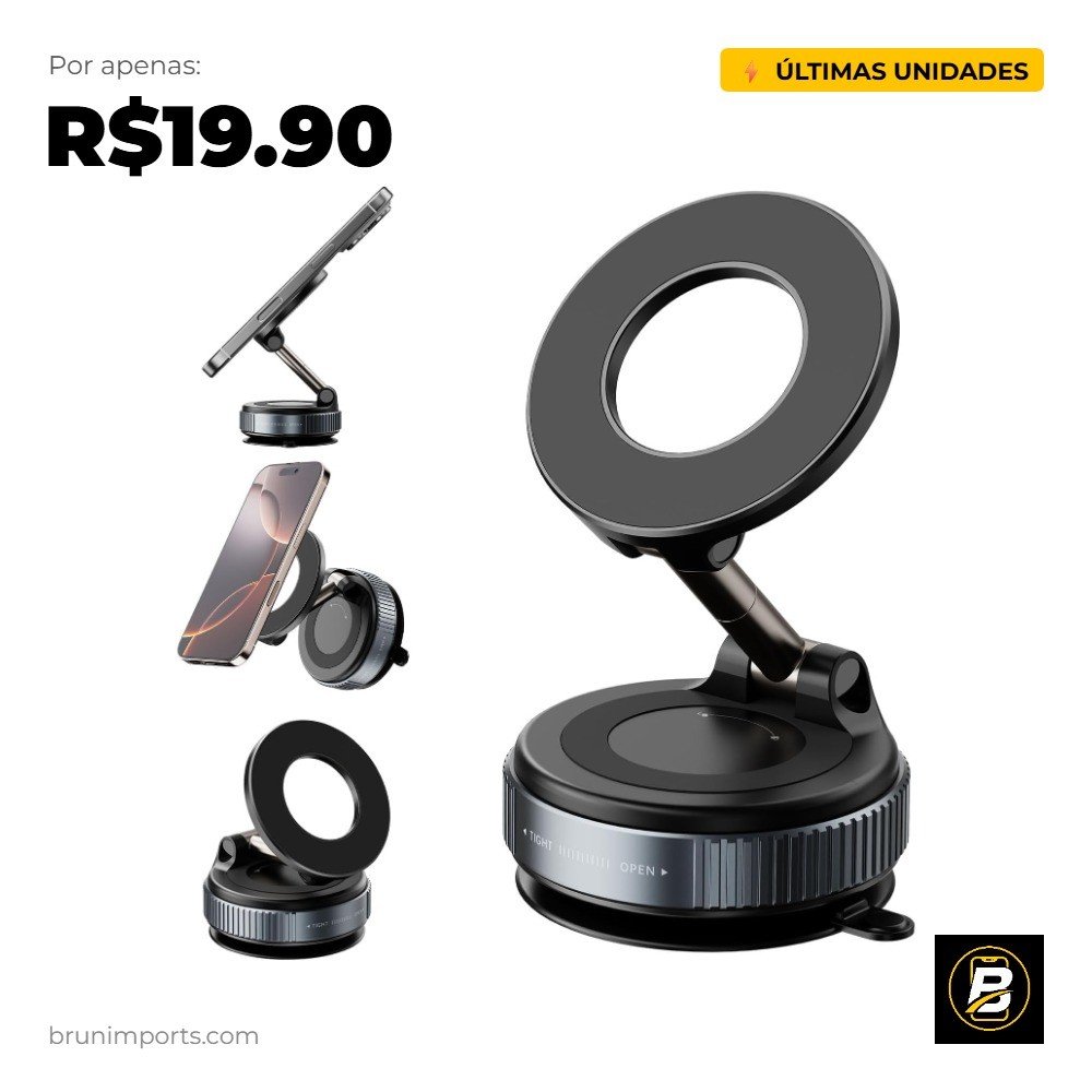 Suporte Magnético Ventosa 360°